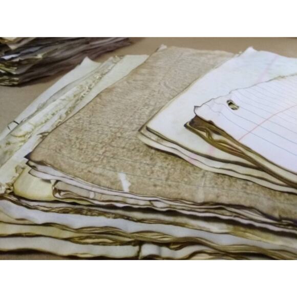 100 Coffee Dyed Notebook Papers, Hand Dyed Papers, Junk Journal Supply - Picture 3 of 4